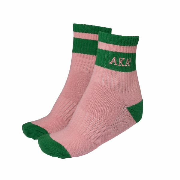 Quarter Socks - Alpha Kappa Alpha, Pink