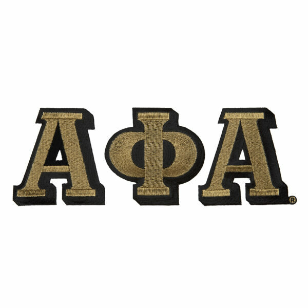 Large Letter Patch Sets - Alpha Phi Alpha, OldGold