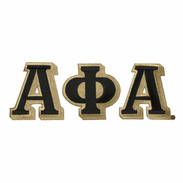 Large Letter Patch Sets - Alpha Phi Alpha, Black