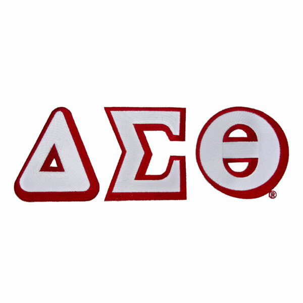 Large Letter Patch Sets - Delta Sigma Theta, White