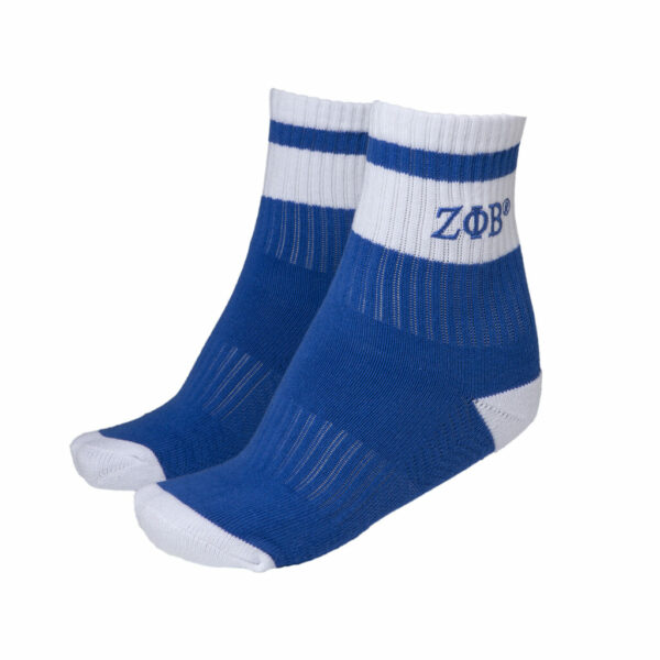 Quarter Socks - Zeta Phi Beta, Blue