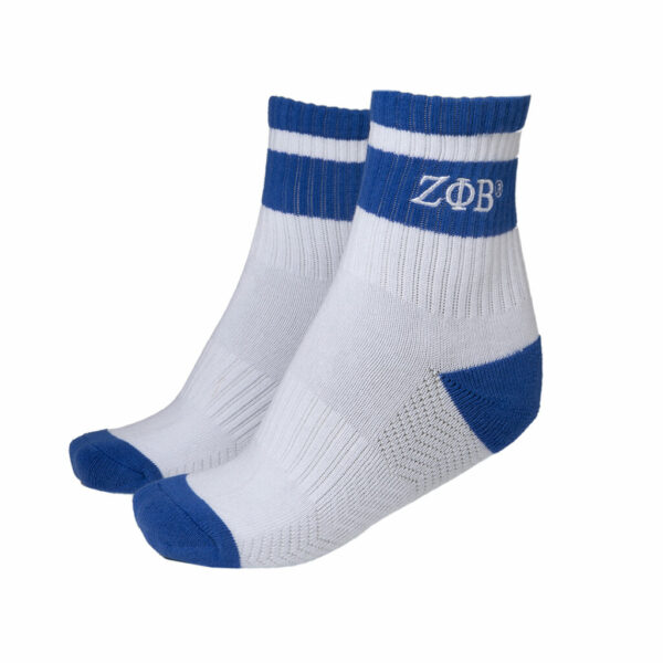 Quarter Socks - Zeta Phi Beta, White