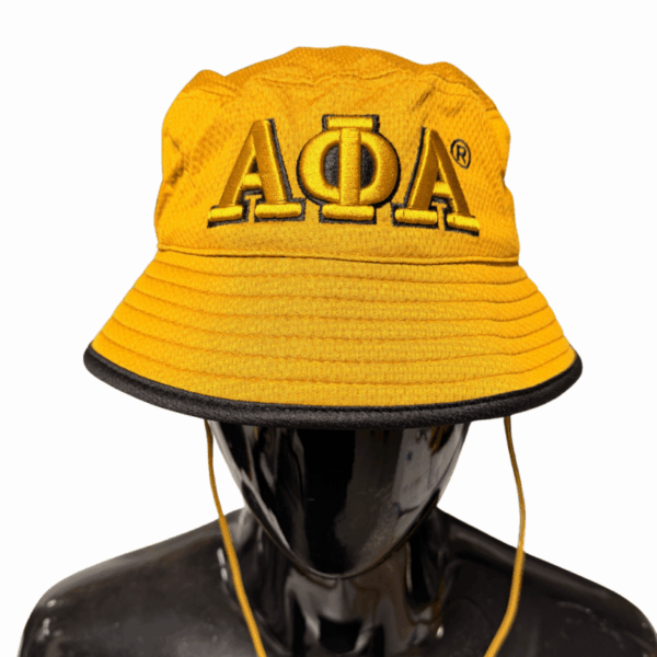 Novelty Bucket Hat - Alpha Phi Alpha, OldGold