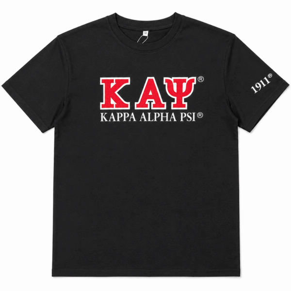 Luxury Embroidered Tee - Kappa Alpha Psi, XXXX-Large, Black