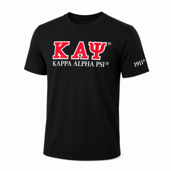 Luxury Embroidered Tee - Kappa Alpha Psi, Medium, Black