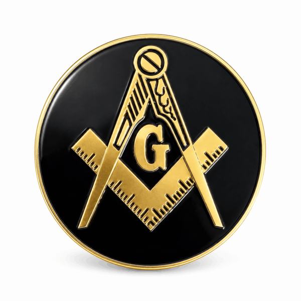 Round Badge - Mason, Black
