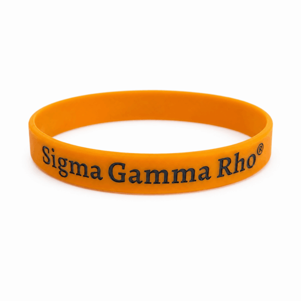 Solid Silicone Wristband - Sigma Gamma Rho, Gold