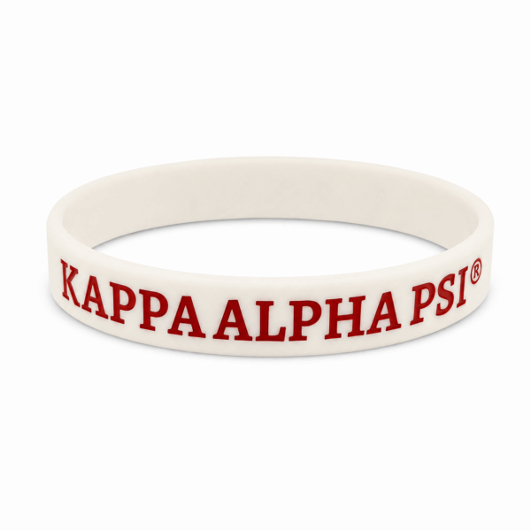 Solid Silicone Wristband - Kappa Alpha Psi, White